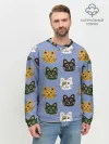 Мужской свитшот базовый / Котики