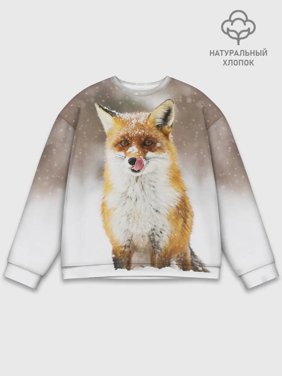 Мужской свитшот базовый / Лиса