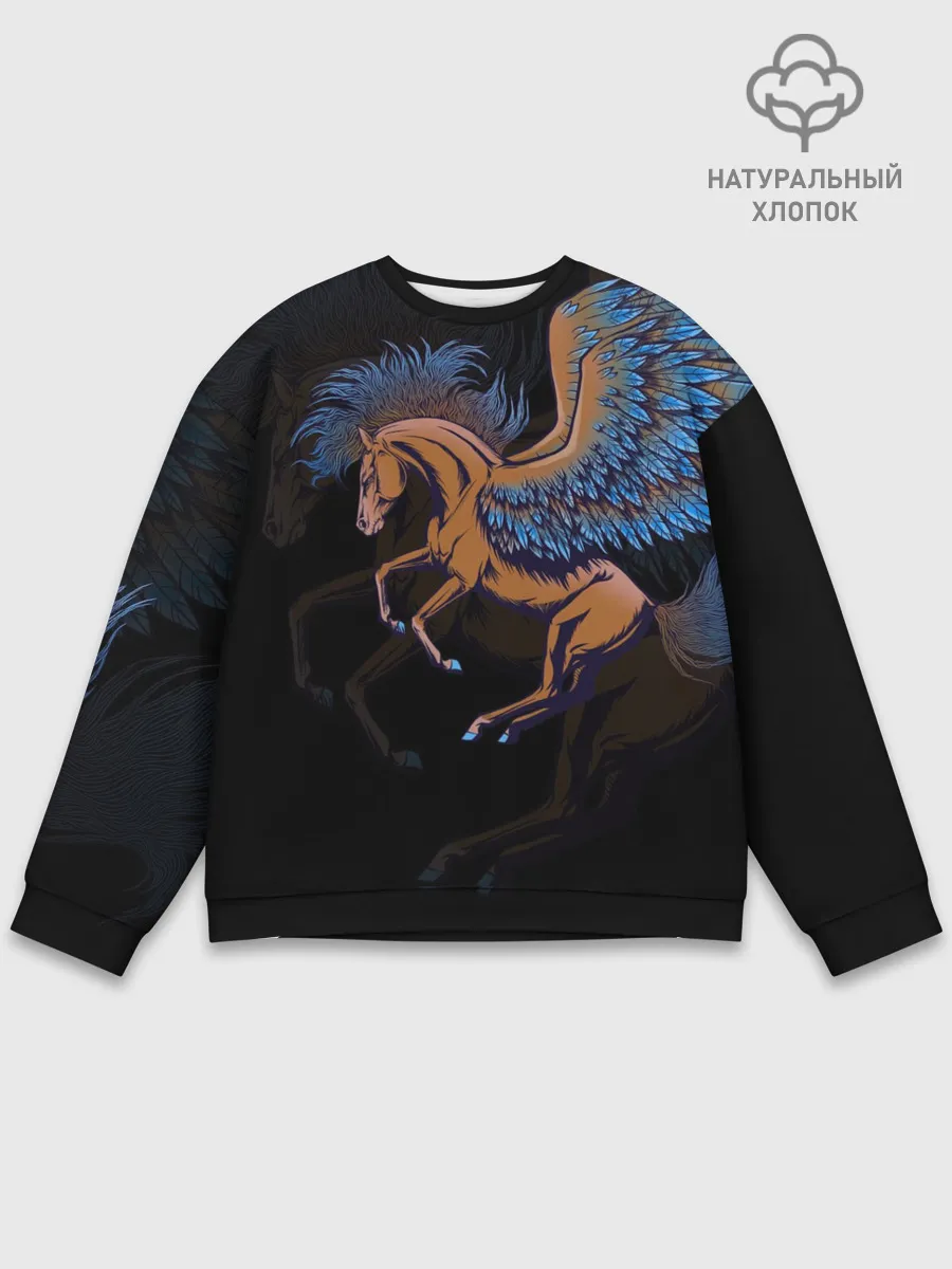 Мужской свитшот базовый / Pegasus wings