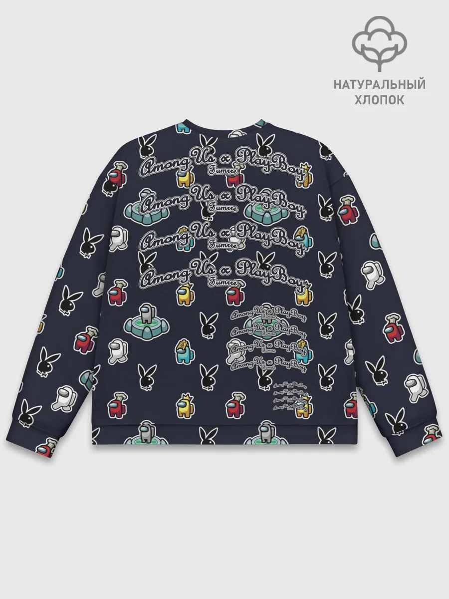 Мужской свитшот базовый / PlayBoy x Among Us monogram