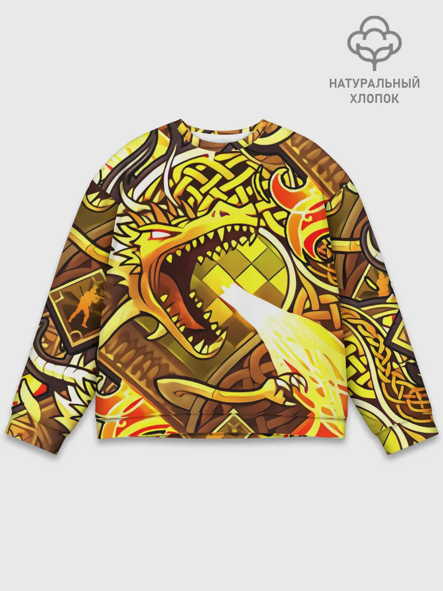 Мужской свитшот базовый / CS GO - DRAGON LORE | ИСТОРИЯ О ДРАКОНЕ