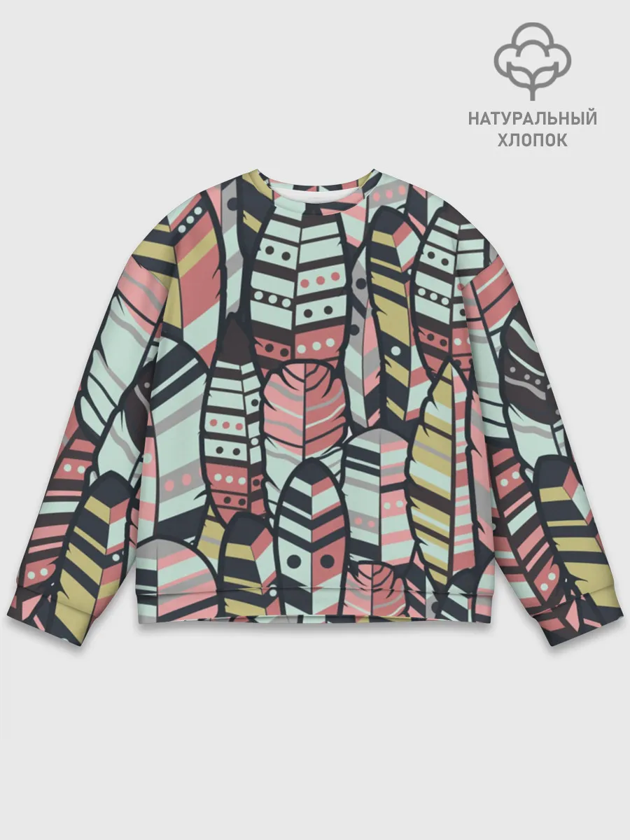 Мужской свитшот базовый / Индейские перья