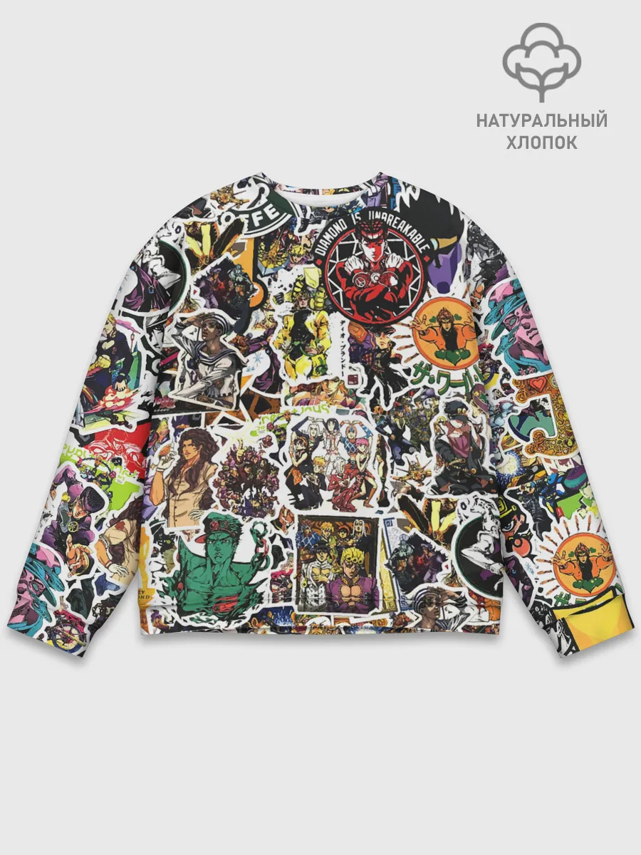 Мужской свитшот базовый / JoJo’s Sticker Bombing