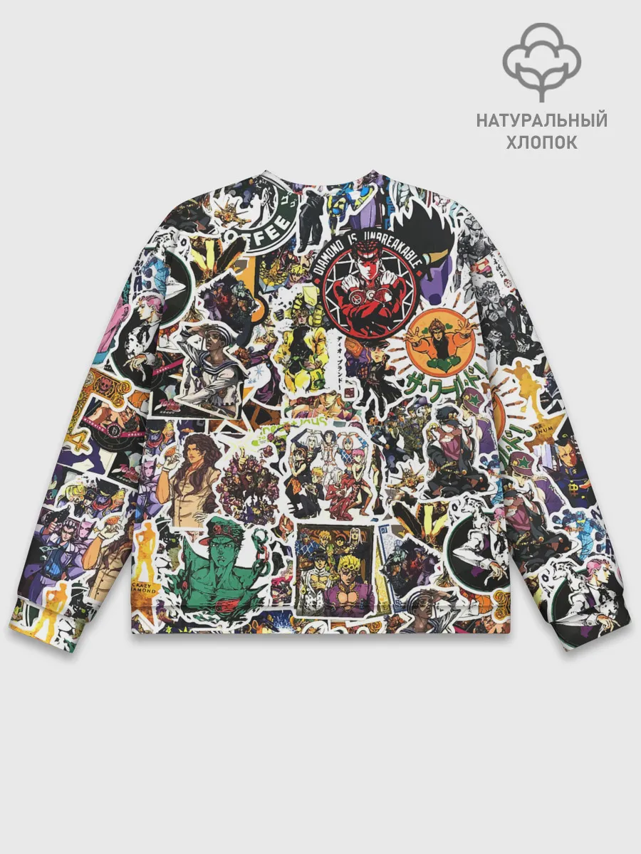 Мужской свитшот базовый / JoJo’s Sticker Bombing