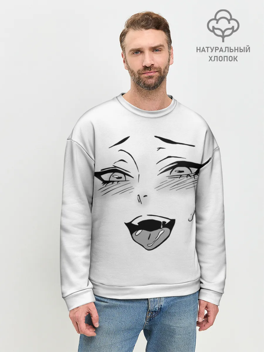 Мужской свитшот базовый / Ахегао личико