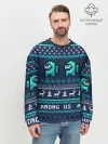 Мужской свитшот базовый / AMONG US НОВОГОДНИЙ.