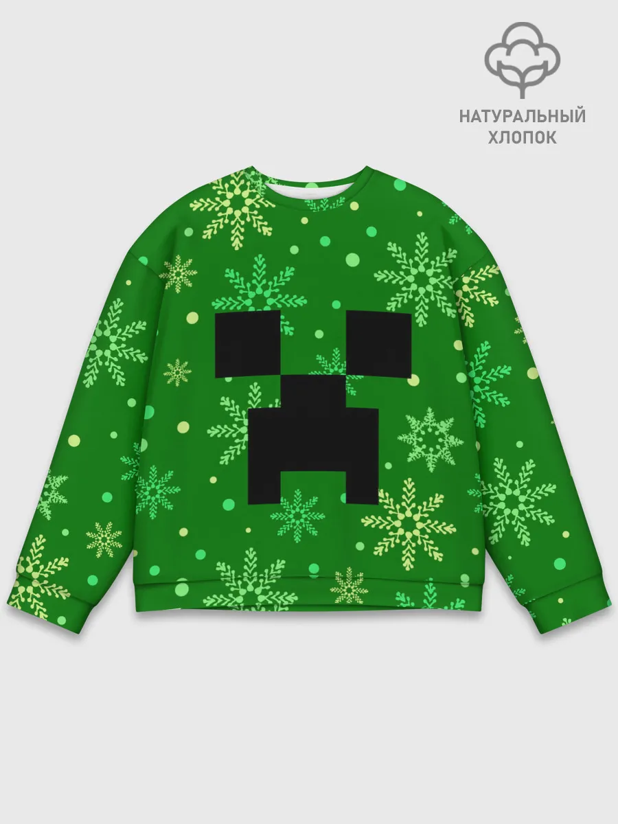 Мужской свитшот базовый / ЗИМНИЙ MINECRAFT