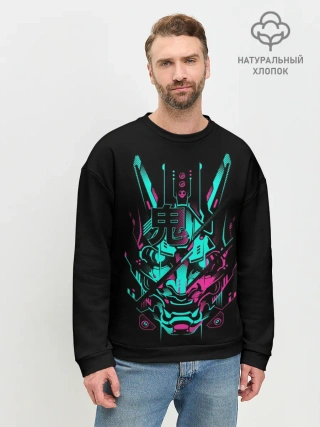 Мужской свитшот базовый / Cyber Samurai
