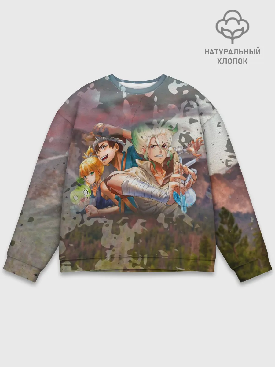 Мужской свитшот базовый / Доктор Стоун