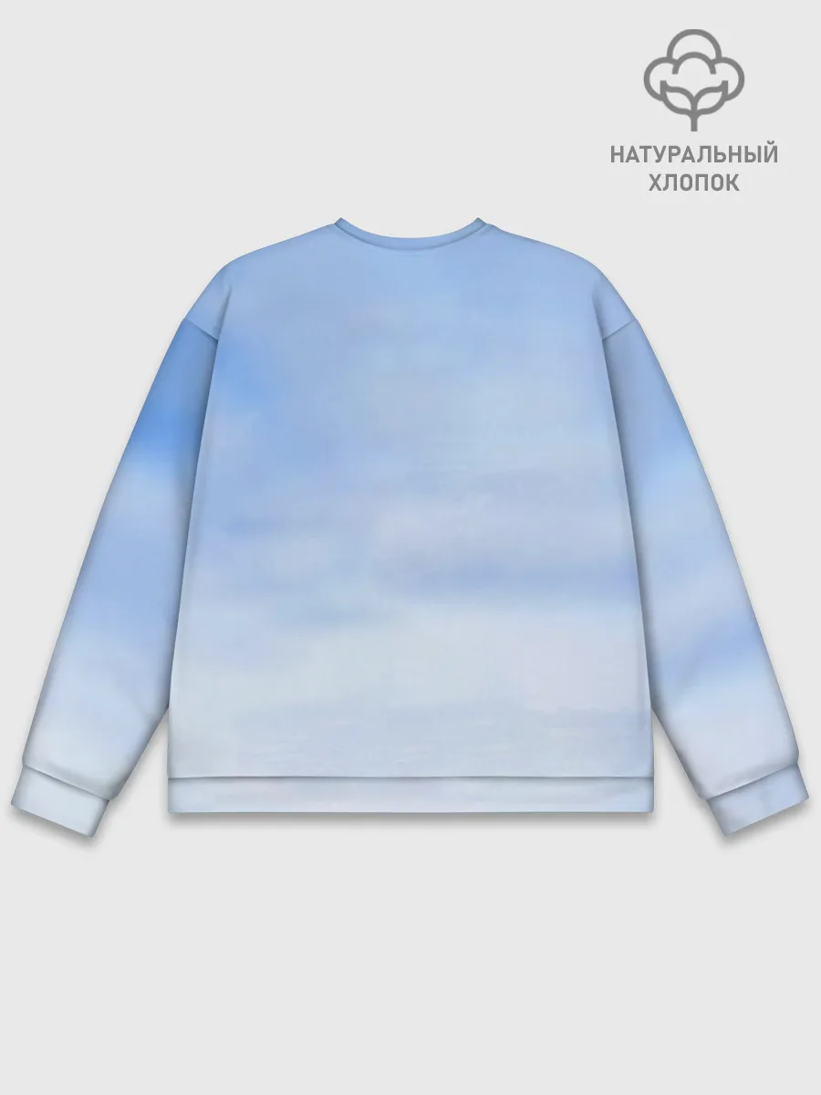 Мужской свитшот базовый / Овчарка и снег