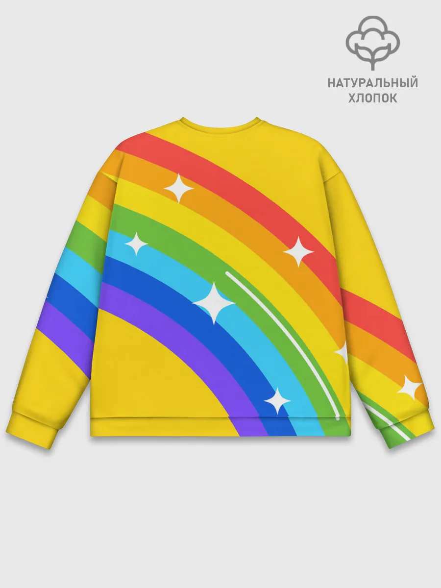 Мужской свитшот базовый / AMONG US - Радужный