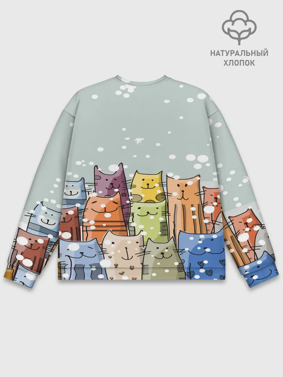 Мужской свитшот базовый / Котики