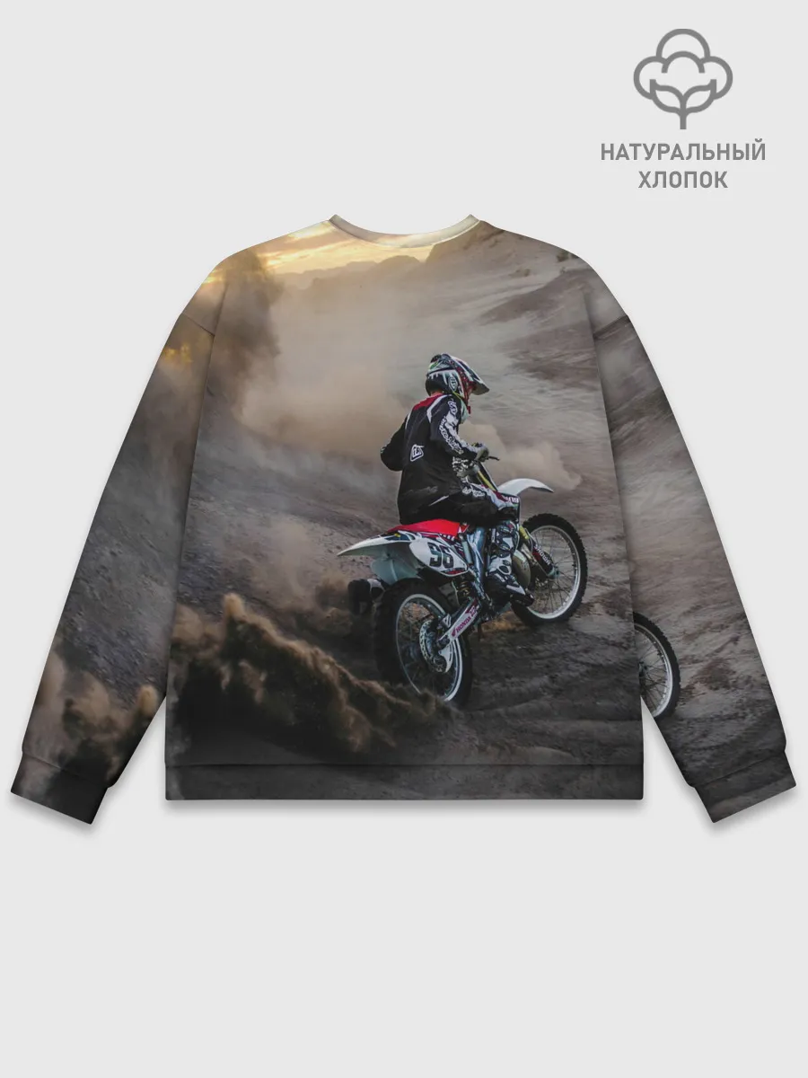 Мужской свитшот базовый / Душа питбайкера