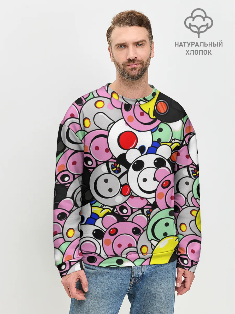 Мужской свитшот базовый / ROBLOX PIGGY