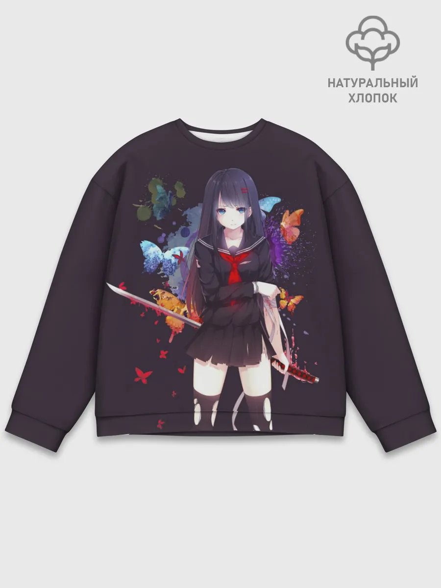 Мужской свитшот базовый / Кровавая бабочка