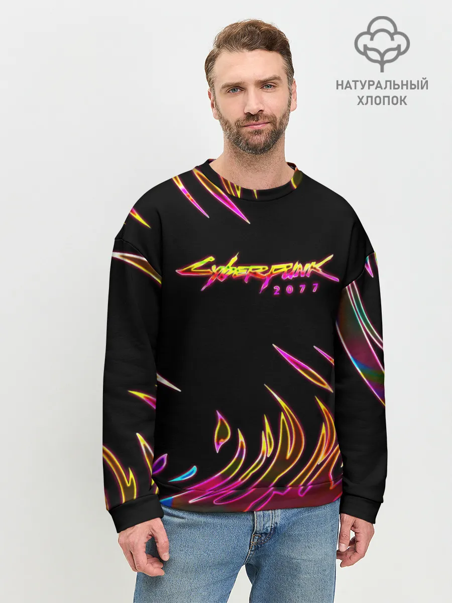 Мужской свитшот базовый / Cyberpunk 2077