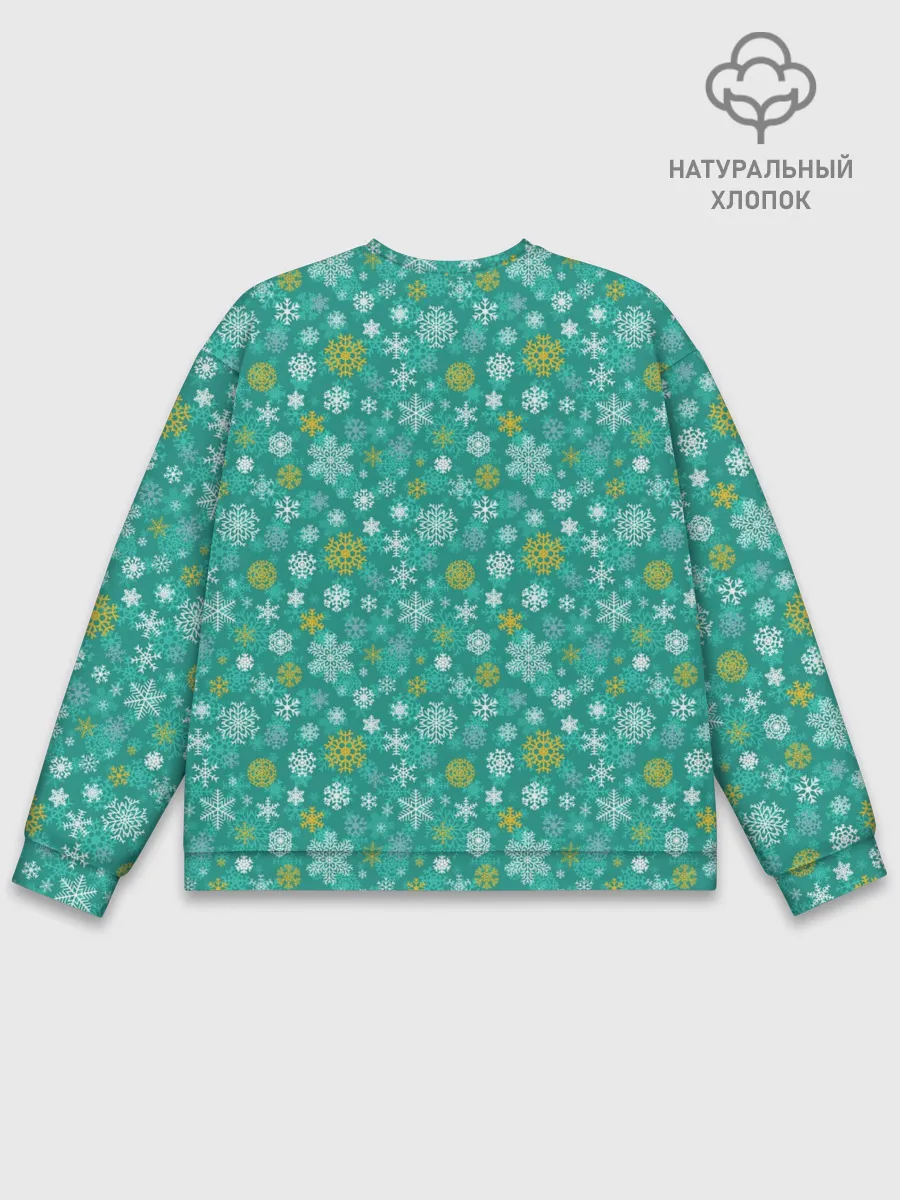 Мужской свитшот базовый / Снежинки
