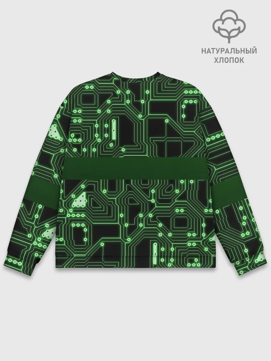 Мужской свитшот базовый / Неоновая схема