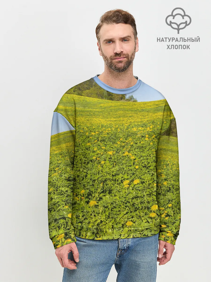 Мужской свитшот базовый / Поле одуванчиков