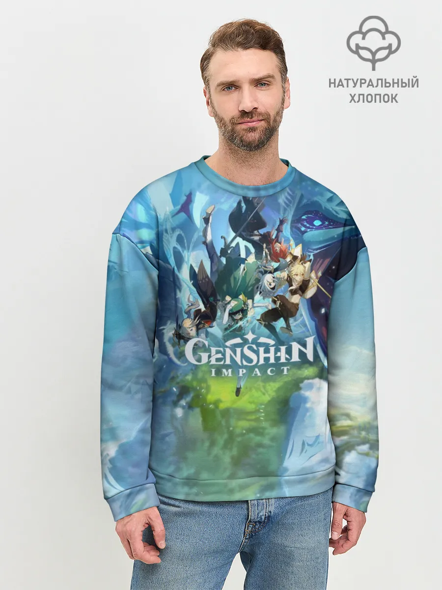 Мужской свитшот базовый / Genshin Impact