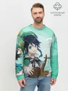 Мужской свитшот базовый / GENSHIN IMPACT, ВЕНТИ