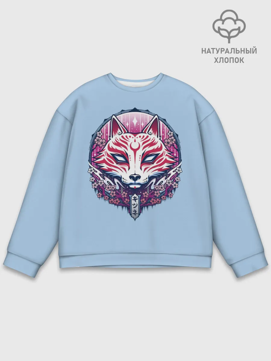 Мужской свитшот базовый / Киса | Сакура