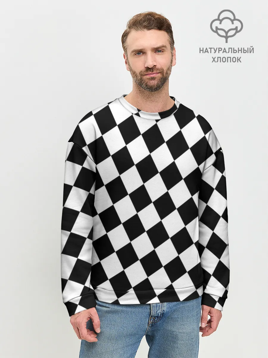 Мужской свитшот базовый / Клетки