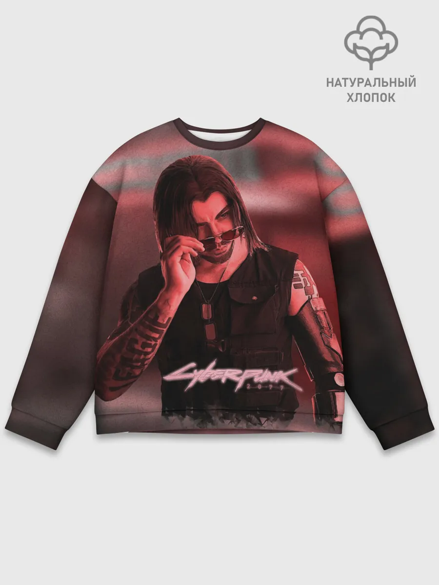 Мужской свитшот базовый / Johnny Silverhand Cyberpunk