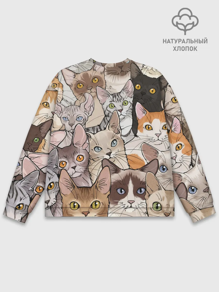 Мужской свитшот базовый / Котики