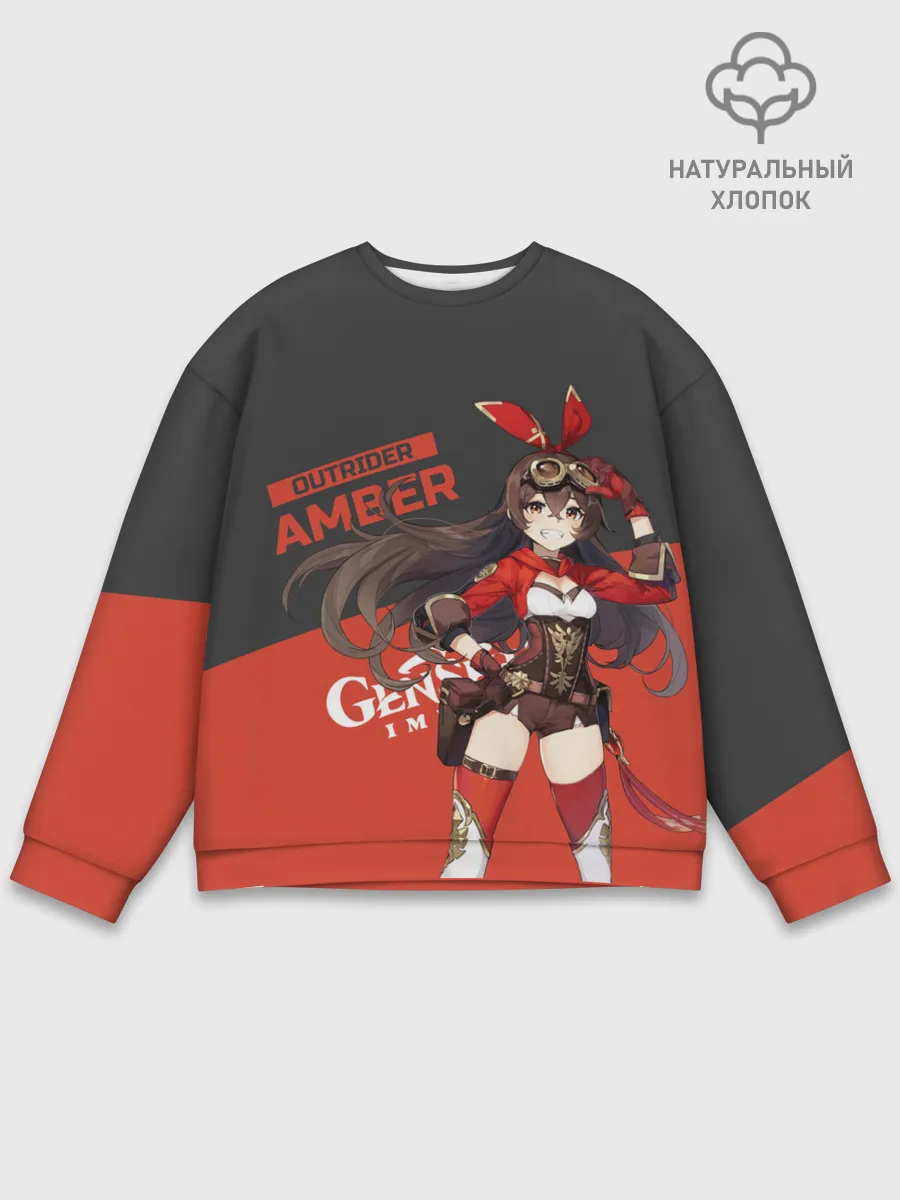 Мужской свитшот базовый / Genshin Impact Amber