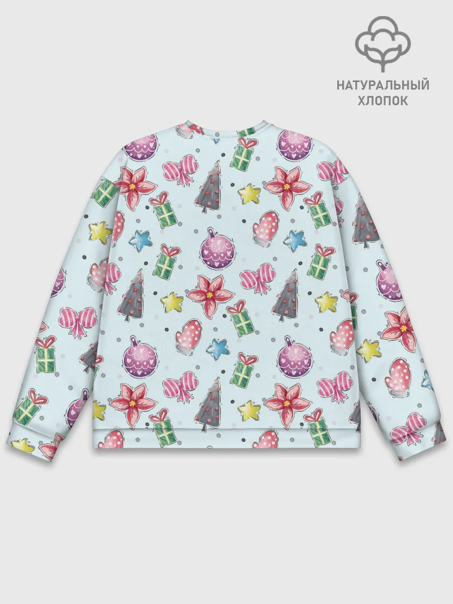 Мужской свитшот базовый / новогодние игрушки