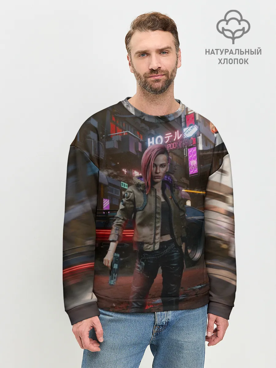 Мужской свитшот базовый / Cyberpunk 2077