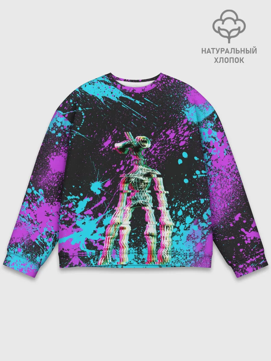 Мужской свитшот базовый / Siren Head - Ultra Glitch