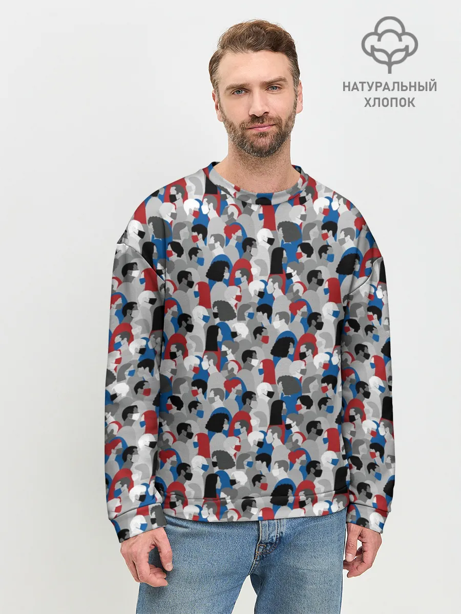 Мужской свитшот базовый / Коронавирус