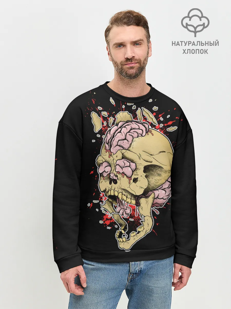 Мужской свитшот базовый / Череп