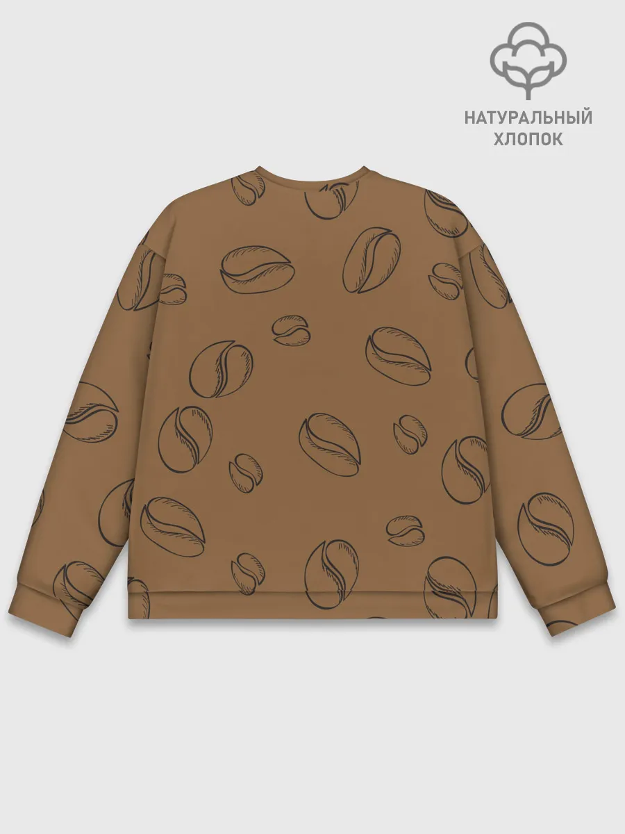 Мужской свитшот базовый / Узор Кофейные зерна