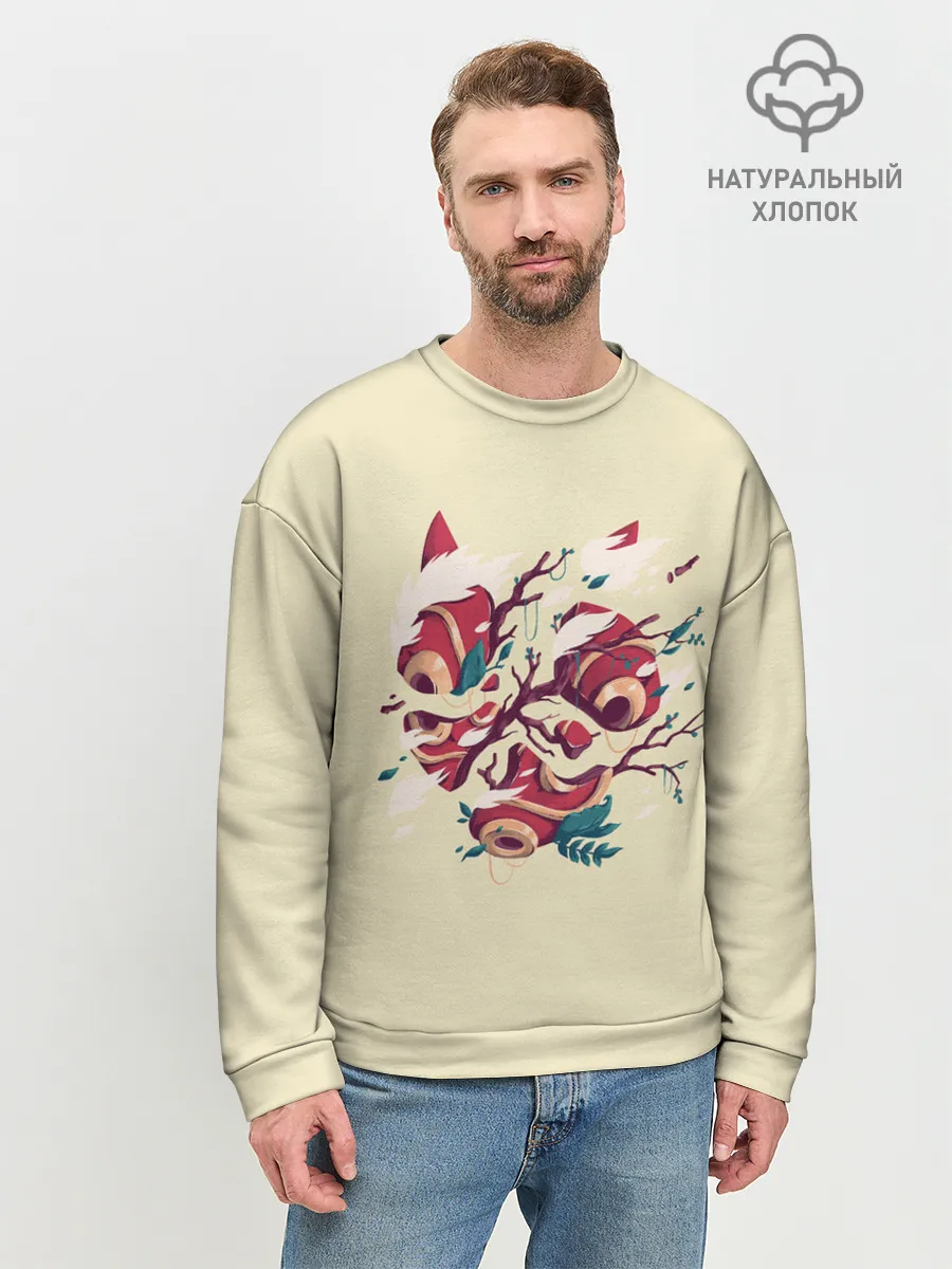 Мужской свитшот базовый / Сердце Унесенные призраками