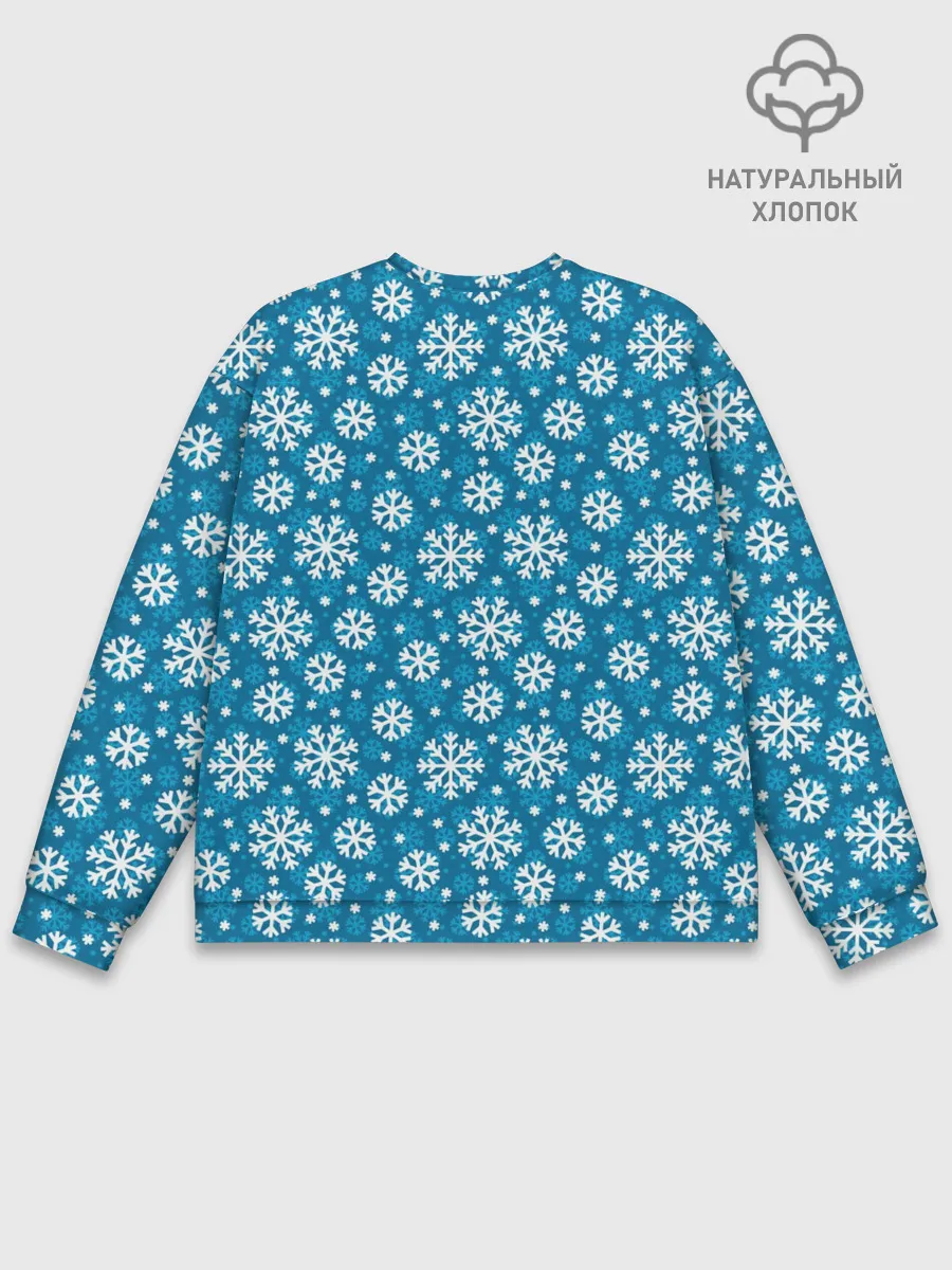 Мужской свитшот базовый / Снежинки
