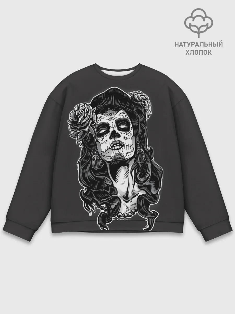 Мужской свитшот базовый / Санта Муэрте