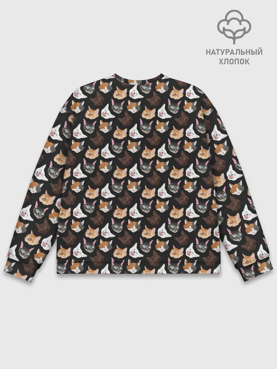 Мужской свитшот базовый / Много котов