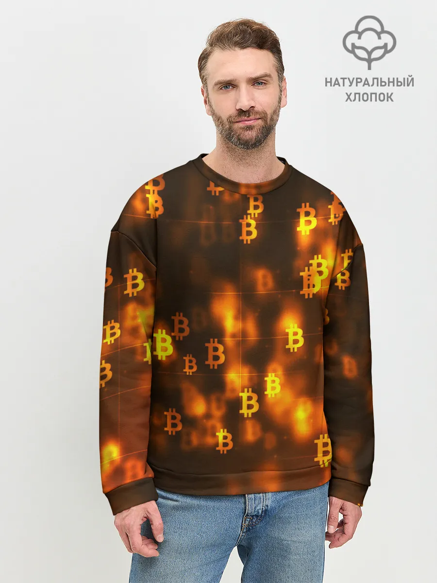 Мужской свитшот базовый / BITCOIN KRYPTONATE