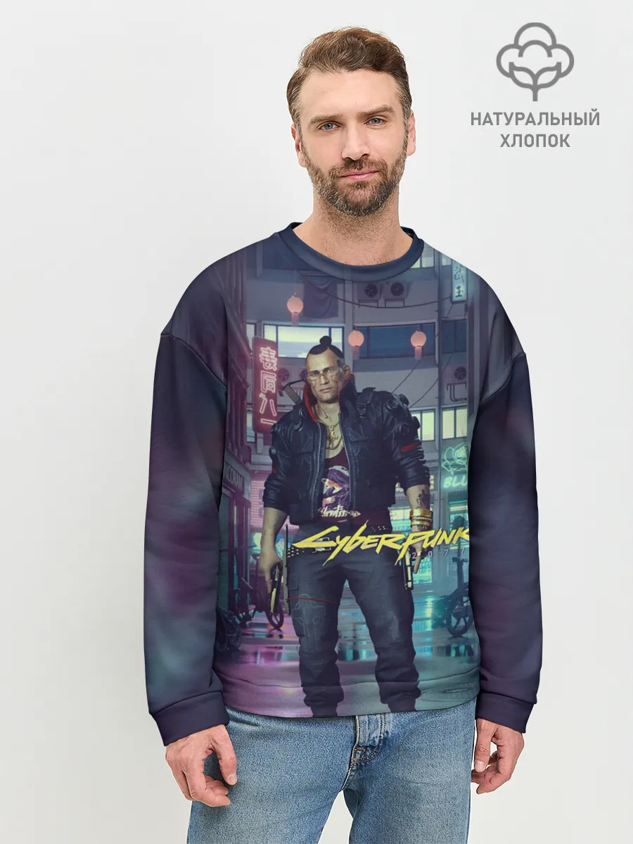 Мужской свитшот базовый / Jackie Welles Cyberpunk