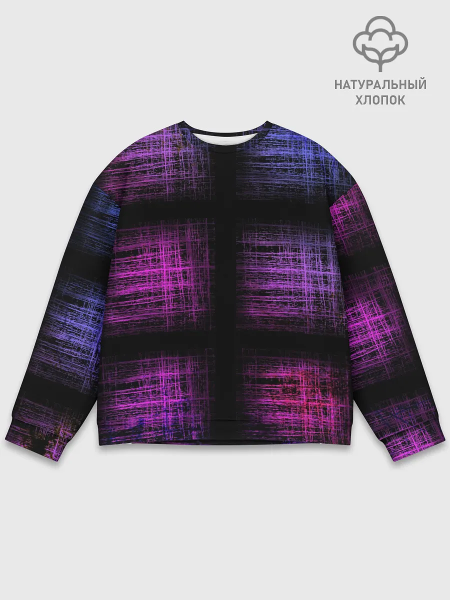 Мужской свитшот базовый / Неоновая абстракция