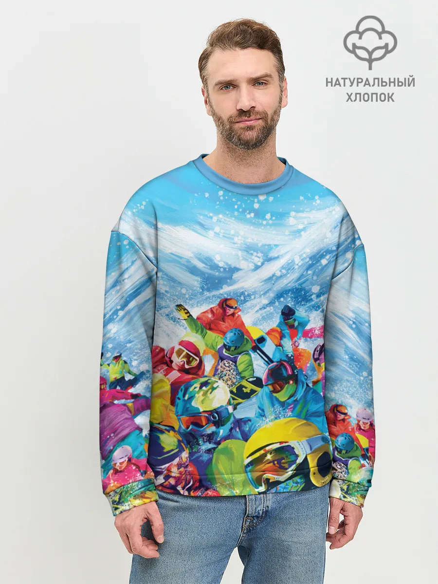 Мужской свитшот базовый / Палитра сноуборд