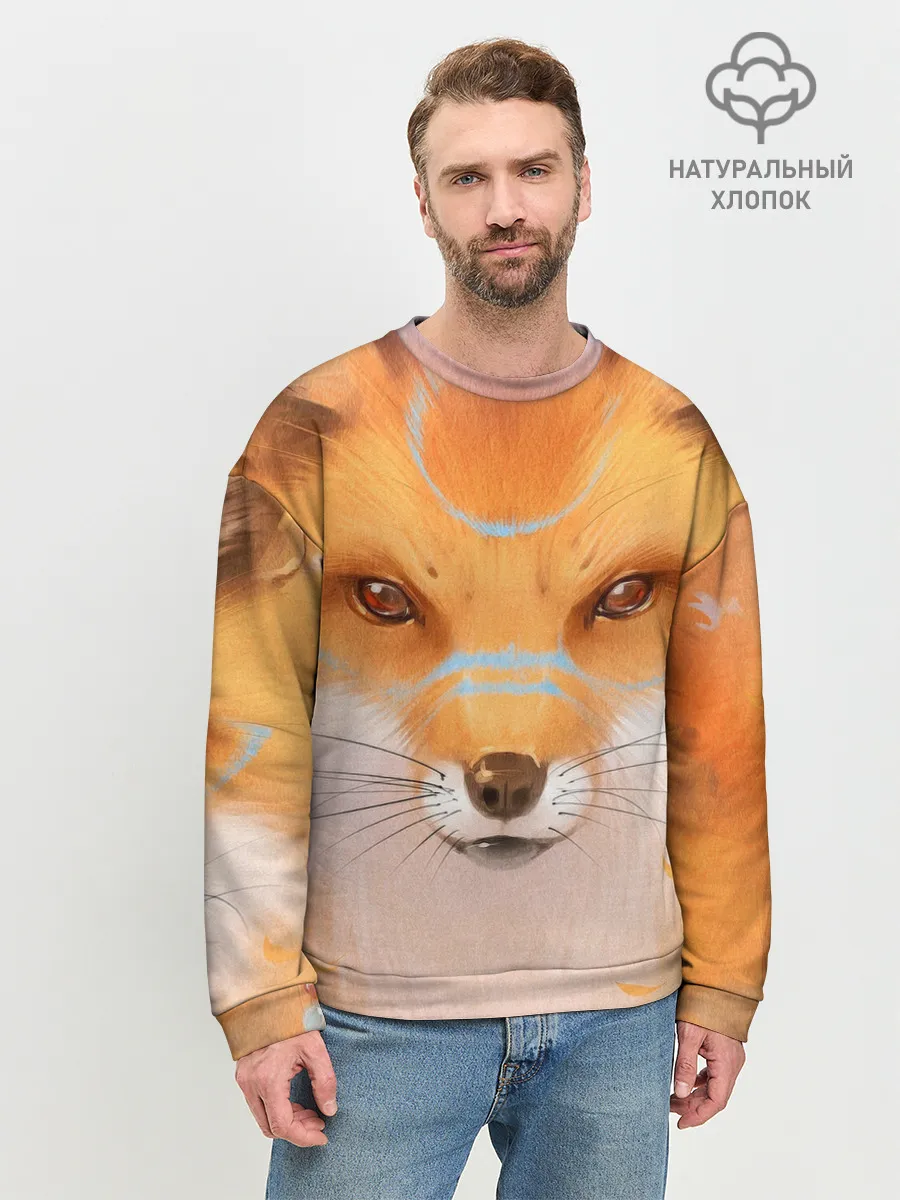 Мужской свитшот базовый / Лиса