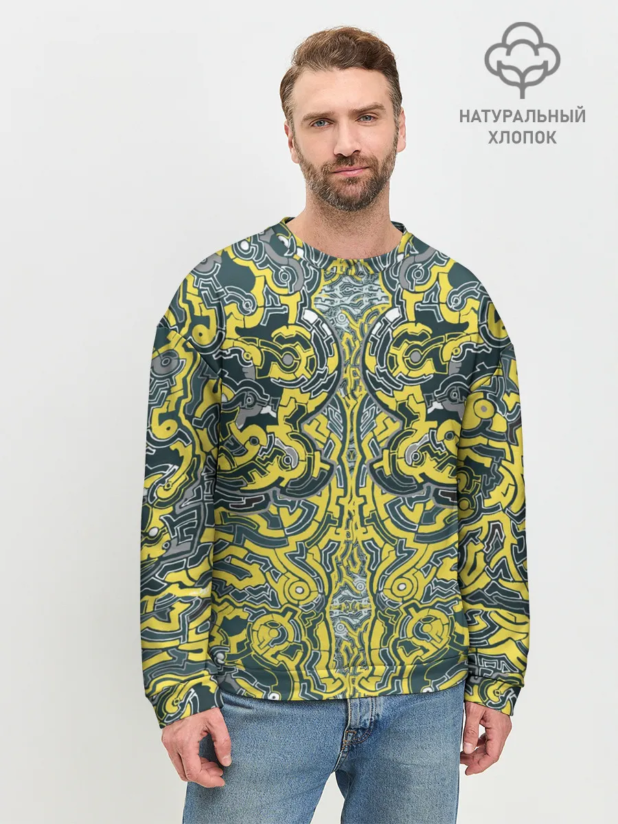 Мужской свитшот базовый / УЗОР , ФУТУРИЗМ,
