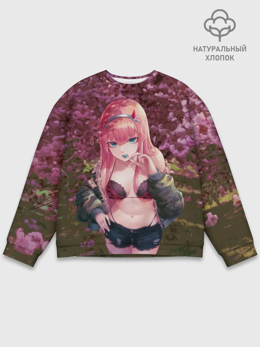 Мужской свитшот базовый / Zero Two Сад сакуры