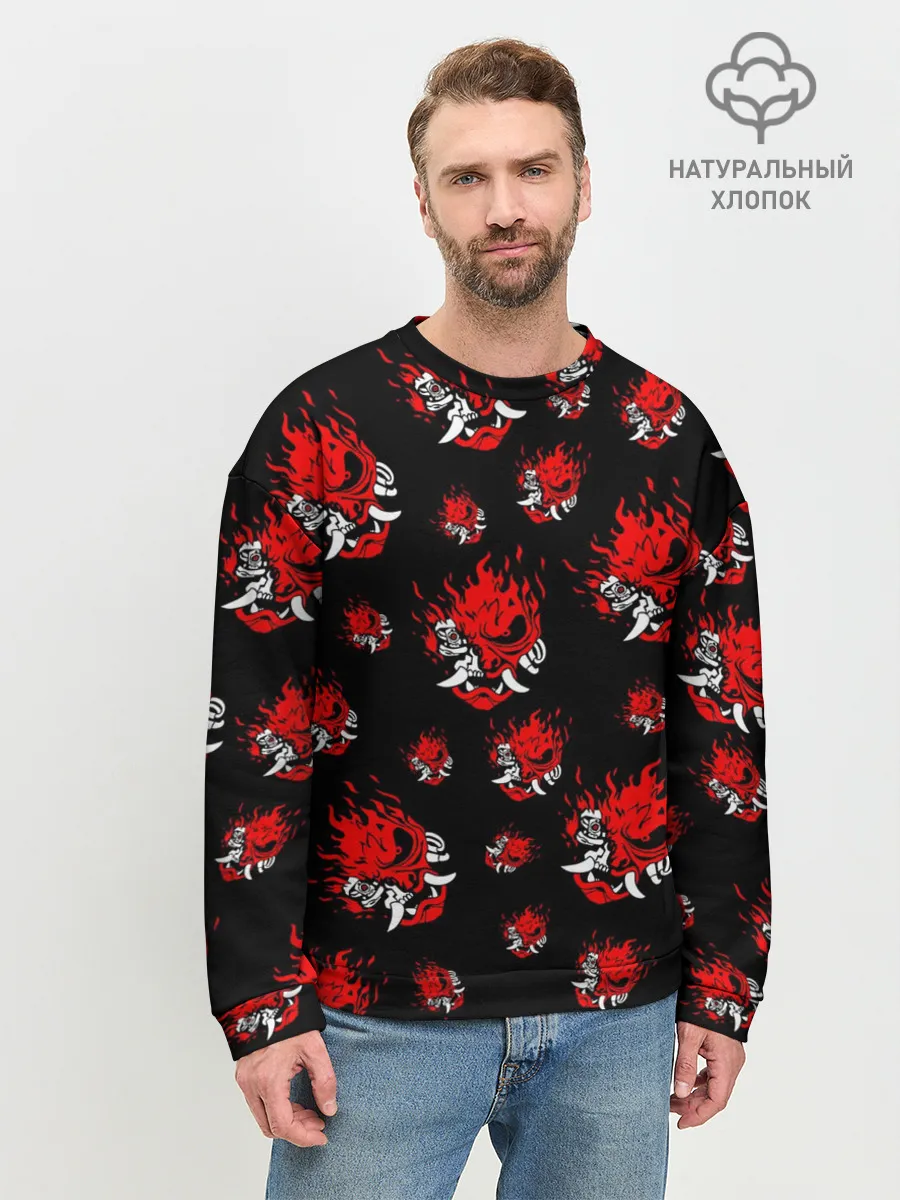 Мужской свитшот базовый / SAMURAI 2077 PATTERN