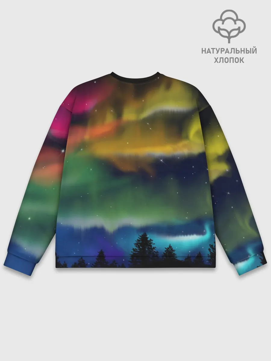 Мужской свитшот базовый / Северное сияние
