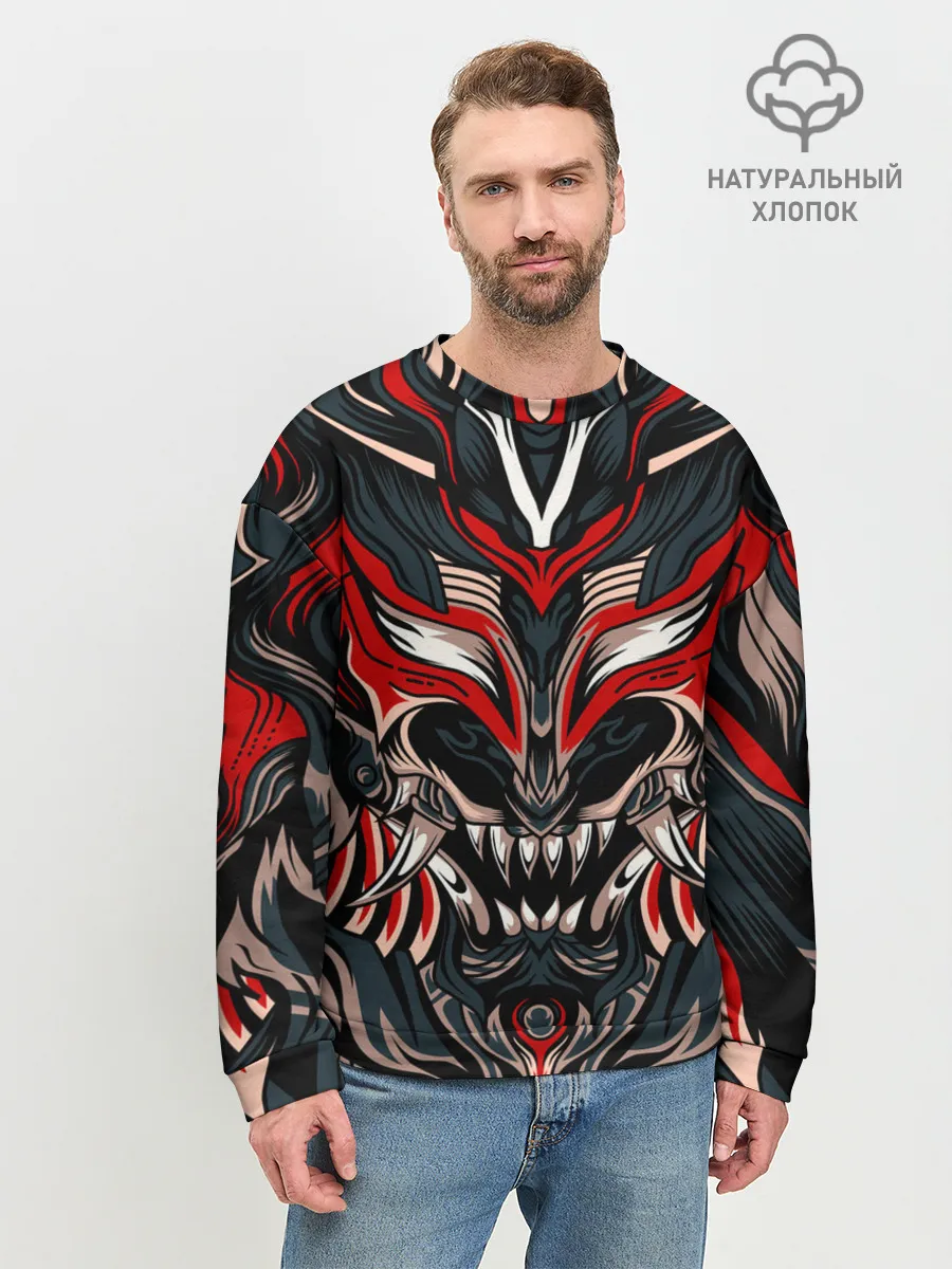 Мужской свитшот базовый / Черный самурай